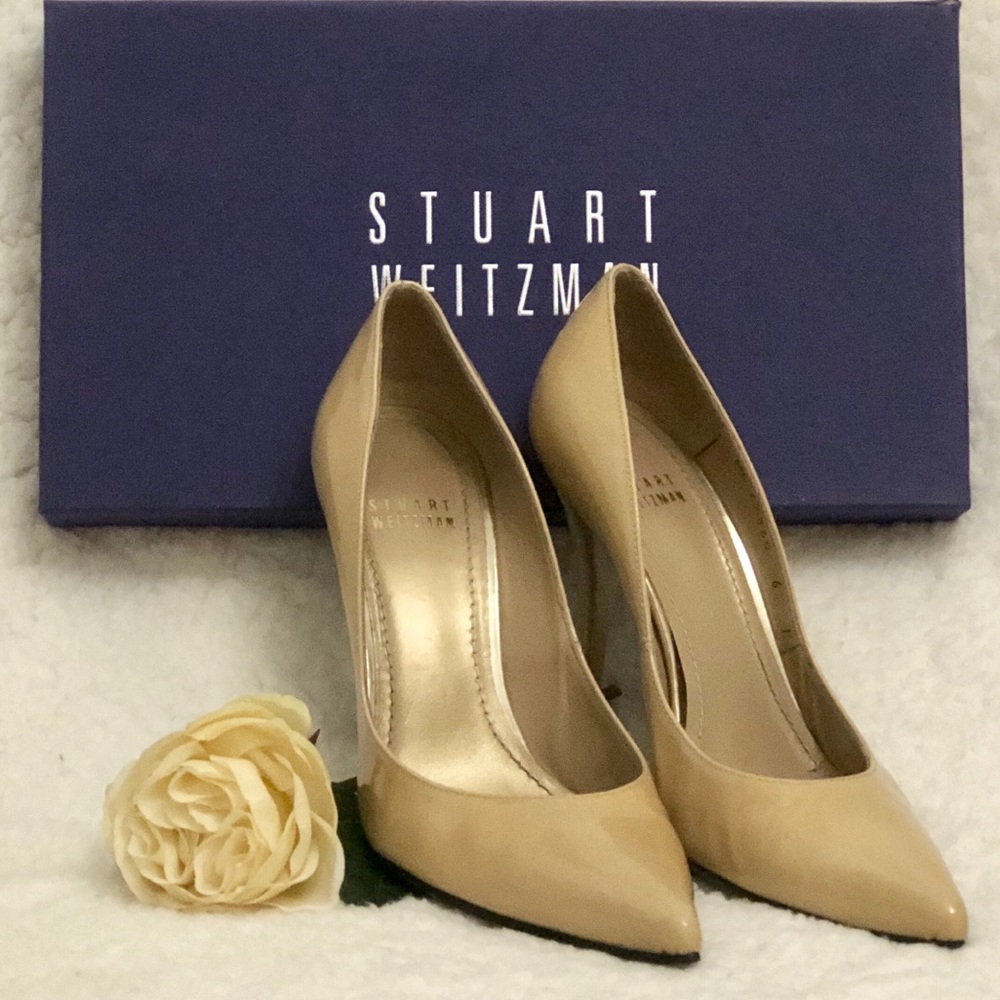 Stuart Weitzman Nude Patent Heels